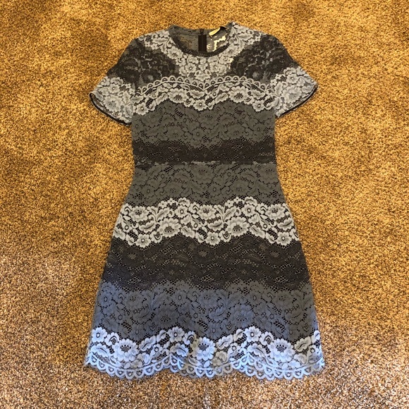 🎀SOLD🎀Sandro Rebecca Blue Stripe Lace Dress - Picture 4 of 7